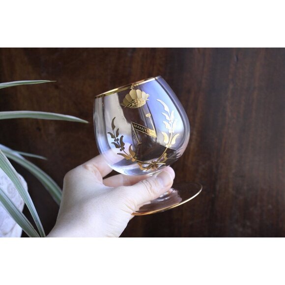 Vintage Napoleon Brandy / Cognac single drinking glass, French Empire gilded - Picture 6 of 9